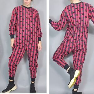 Vintage 90s onesie Pajama Holiday Cozy Dogs s m